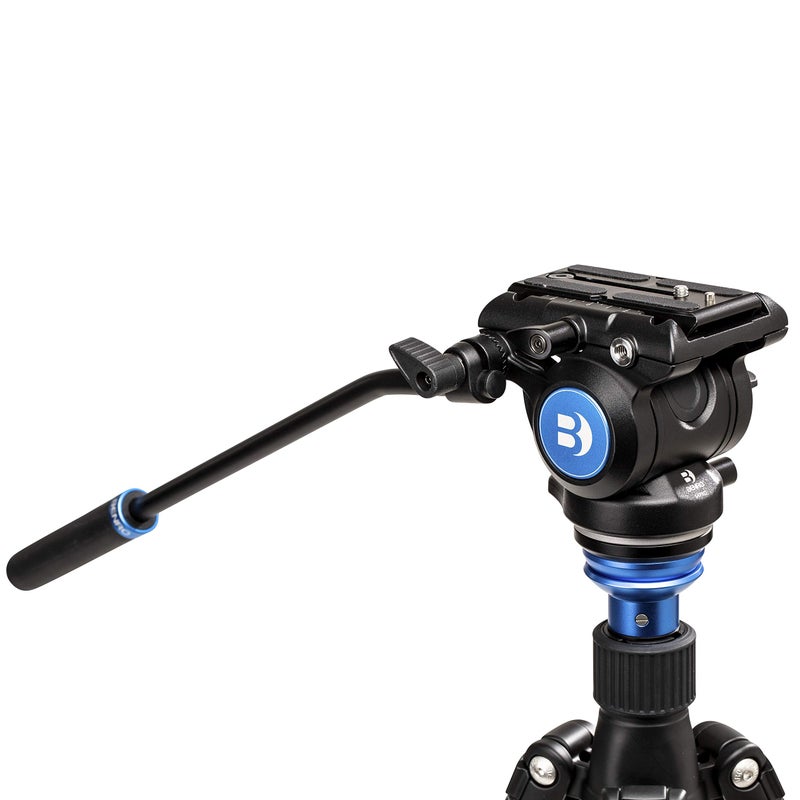 Benro Fluid Video Head â€“ Professional 75mm Flat Base Video Head with 8.8 lb Load Capacity, Pan & Tilt Drag Control, Sliding Quick Release Plate & 3/8"-16 Mount for Tripods & Sliders (S4PRO) - Image 3